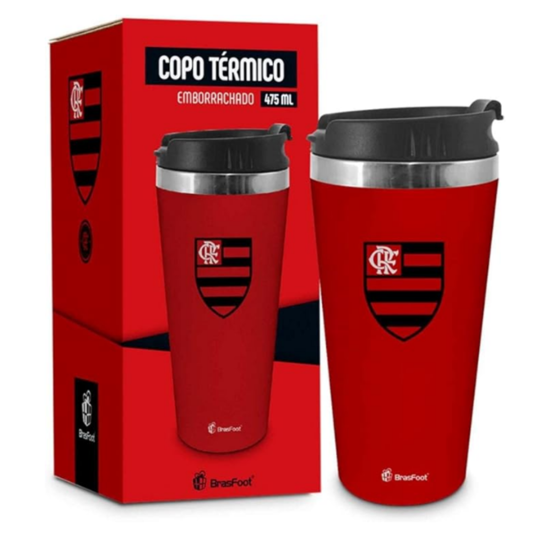 Copo Térmico Inox Emborrachado - Flamengo