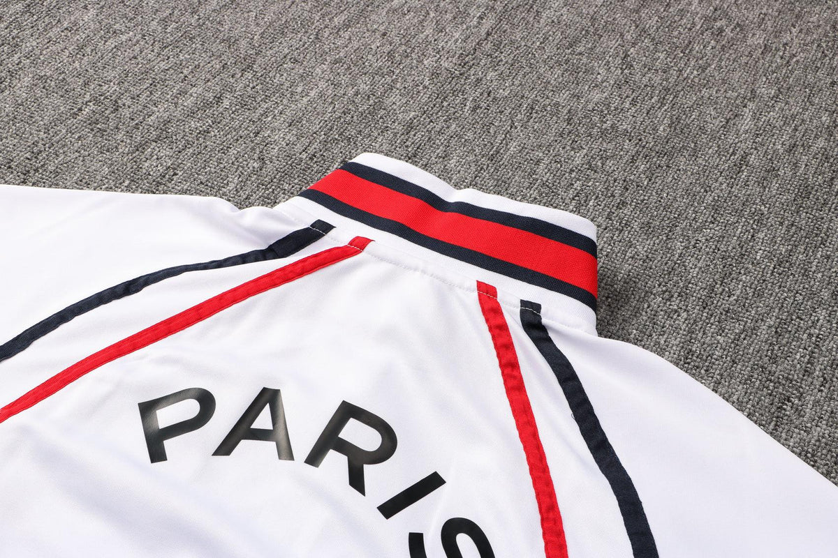 Kit PSG Branco/Vermelho - Casaco Moletom e Calça - Masculino - Outlet Esportes